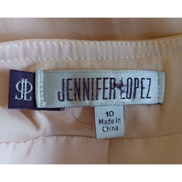 Jennifer Lopez Sz 10 Pink Ruffle Zip Up Front Taylored Jacket Style Club Top - Picture 10 of 11